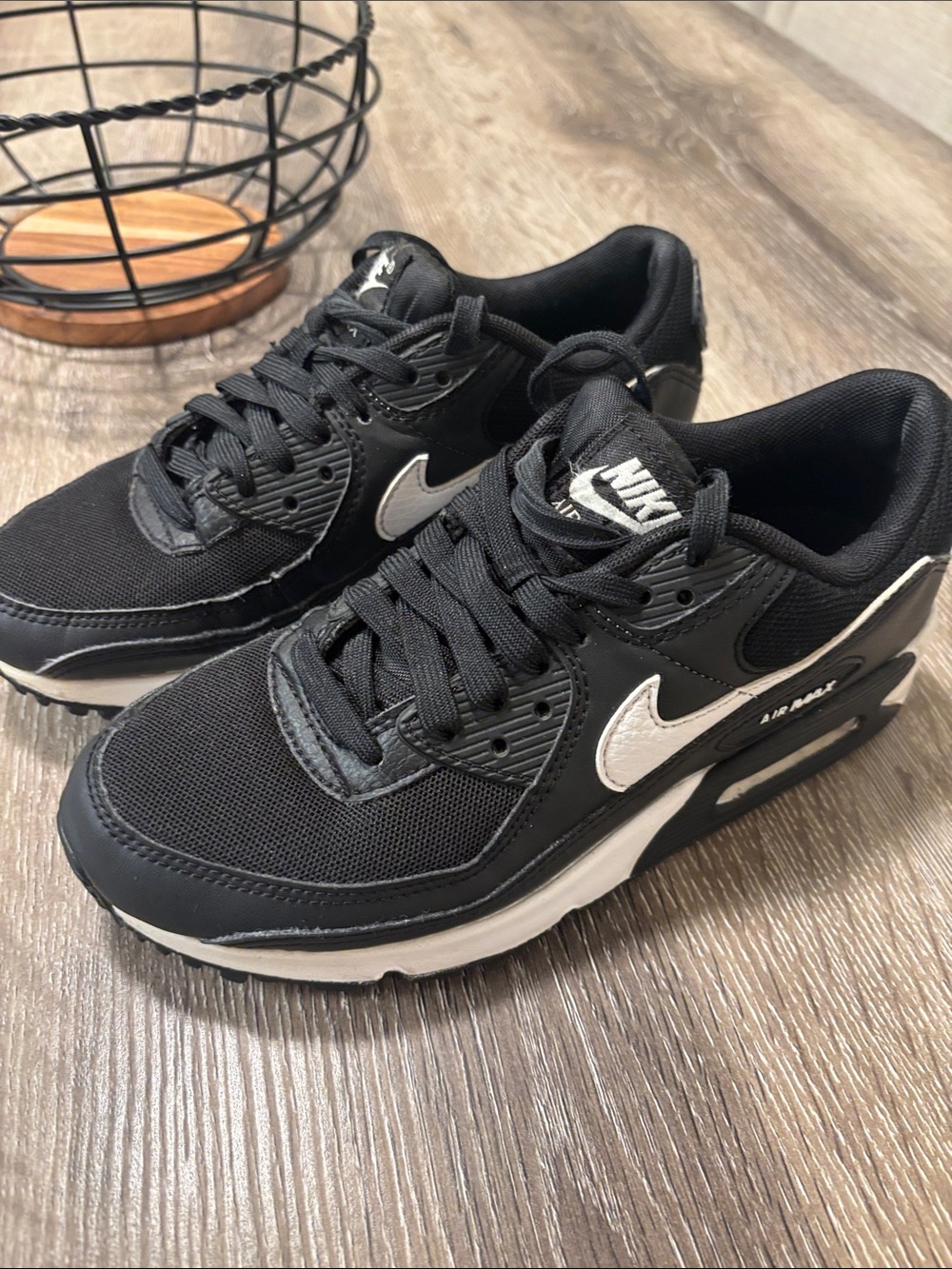 Nike Black and White Low-Top Air Max Sneakers